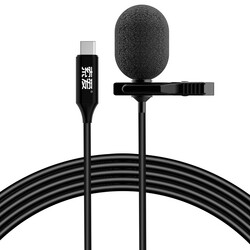 Soaiy MK3 Type-C Canlı Yayın Yaka Mikrofonu Siyah