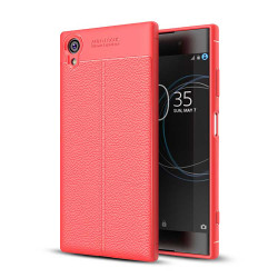 Sony Xperia XA1 Plus Kılıf Zore Niss Silikon Kapak Kırmızı