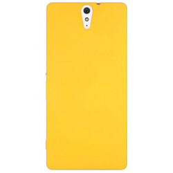 Sony Xperia C5 Case Zore Premier Silicon Cover Yellow