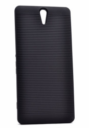 Sony Xperia C5 Ultra Kılıf Zore Youyou Silikon Kapak Siyah