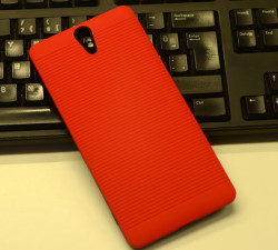 Sony Xperia C5 Ultra Kılıf Zore Youyou Silikon Kapak Kırmızı