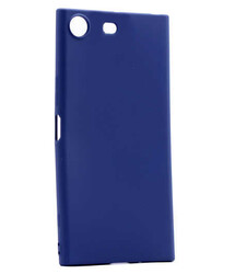 Sony Xperia M5 Case Zore Premier Silicon Cover Navy blue