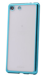 Sony Xperia M5 Kılıf Zore Lazer Kaplama Silikon Mavi