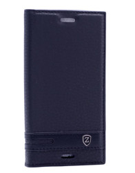 Sony Xperia X Compact Kılıf Zore Elite Kapaklı Kılıf Siyah