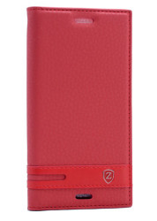 Sony Xperia X Compact Kılıf Zore Elite Kapaklı Kılıf Kırmızı