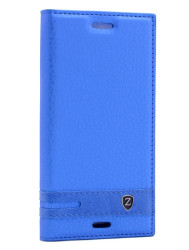 Sony Xperia X Compact Kılıf Zore Elite Kapaklı Kılıf Mavi