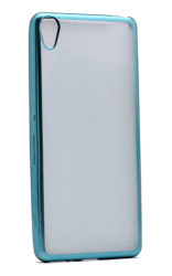 Sony Xperia X Kılıf Zore Lazer Kaplama Silikon Mavi