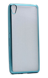 Sony Xperia XA Kılıf Zore Lazer Kaplama Silikon Mavi