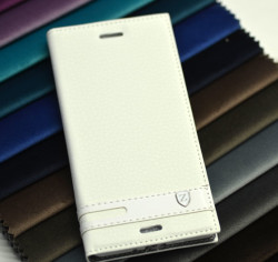 Sony Xperia XA Kılıf Zore Elite Kapaklı Kılıf Beyaz