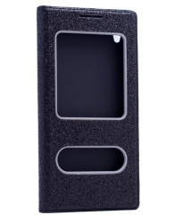 Sony Xperia XA Ultra Kılıf Zore Simli Dolce Kapaklı Kılıf Siyah