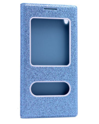 Sony Xperia XA Ultra Kılıf Zore Simli Dolce Kapaklı Kılıf Mavi