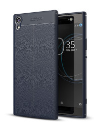 Sony Xperia XA1 Ultra Kılıf Zore Niss Silikon Kapak Lacivert
