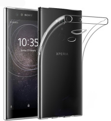 Sony Xperia XA2 Kılıf Zore Süper Silikon Kapak Renksiz