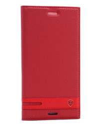 Sony Xperia XZ Premium Kılıf Zore Elite Kapaklı Kılıf Kırmızı