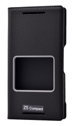 Sony Xperia Z5 Compact Kılıf Zore Dolce Kapaklı Kılıf Siyah