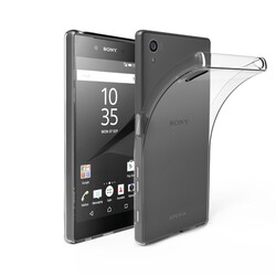 Sony Xperia Z5 Premium Kılıf Zore Süper Silikon Kapak Renksiz