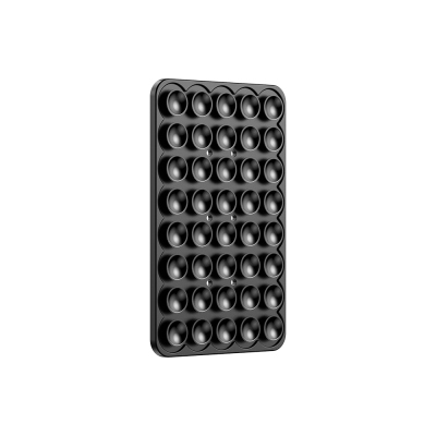 Square Kiss 01 Silicone Phone Holder Black