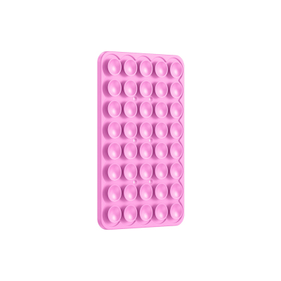 Square Kiss 01 Silicone Phone Holder Pink