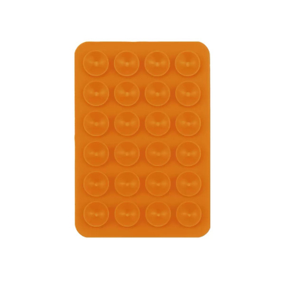 Square Kiss Design 03 Double-Sided Silicone Holder 5.50cm x 8cm Orange