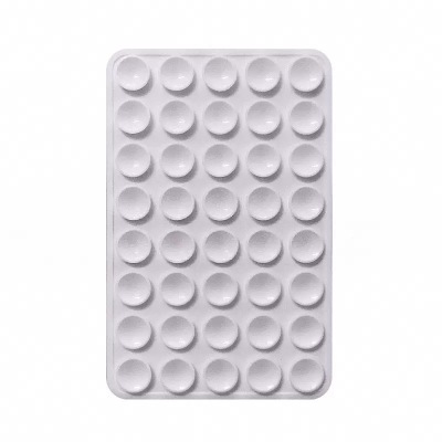Square Kiss Design Single-Sided Silicone Holder 5.50cm x 8cm Açık Gri