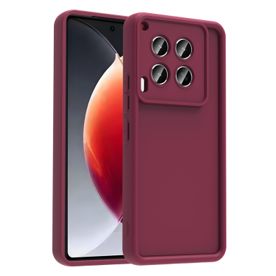 Tecno Camon 30 Kılıf Kamera Korumalı Zore Ananas Kapak Mürdüm