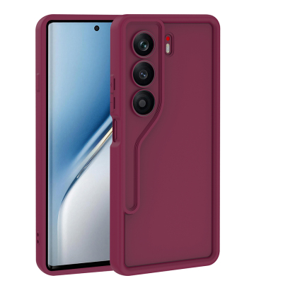 Tecno Camon 40 4G Case Camera Protection Zore Pineapple Design Cover Plum