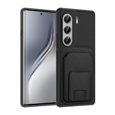 Tecno Camon 40 Pro Case with Card Holder TPU Zore Bikart Cover Black