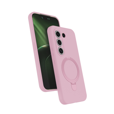 Tecno Camon 50 Kılıf M-safe Şarj Özellikli Standlı Zore Samara Kapak Pembe