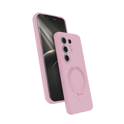Tecno Camon 50 Pro Case M-safe Charging Stand Zore Samara Cover Pink