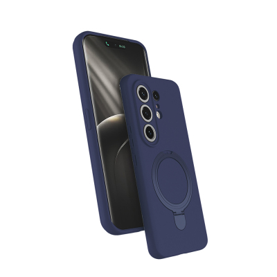 Tecno Camon 50 Pro Case M-safe Charging Stand Zore Samara Cover Navy blue