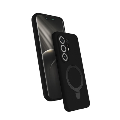 Tecno Camon 50 Pro Case M-safe Charging Stand Zore Samara Cover Black
