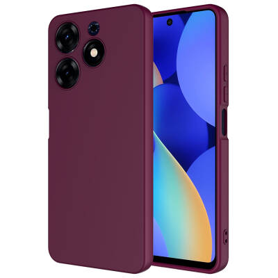 Tecno Spark 10 Pro Case Zore Mara Lansman Cover Koyu Mor