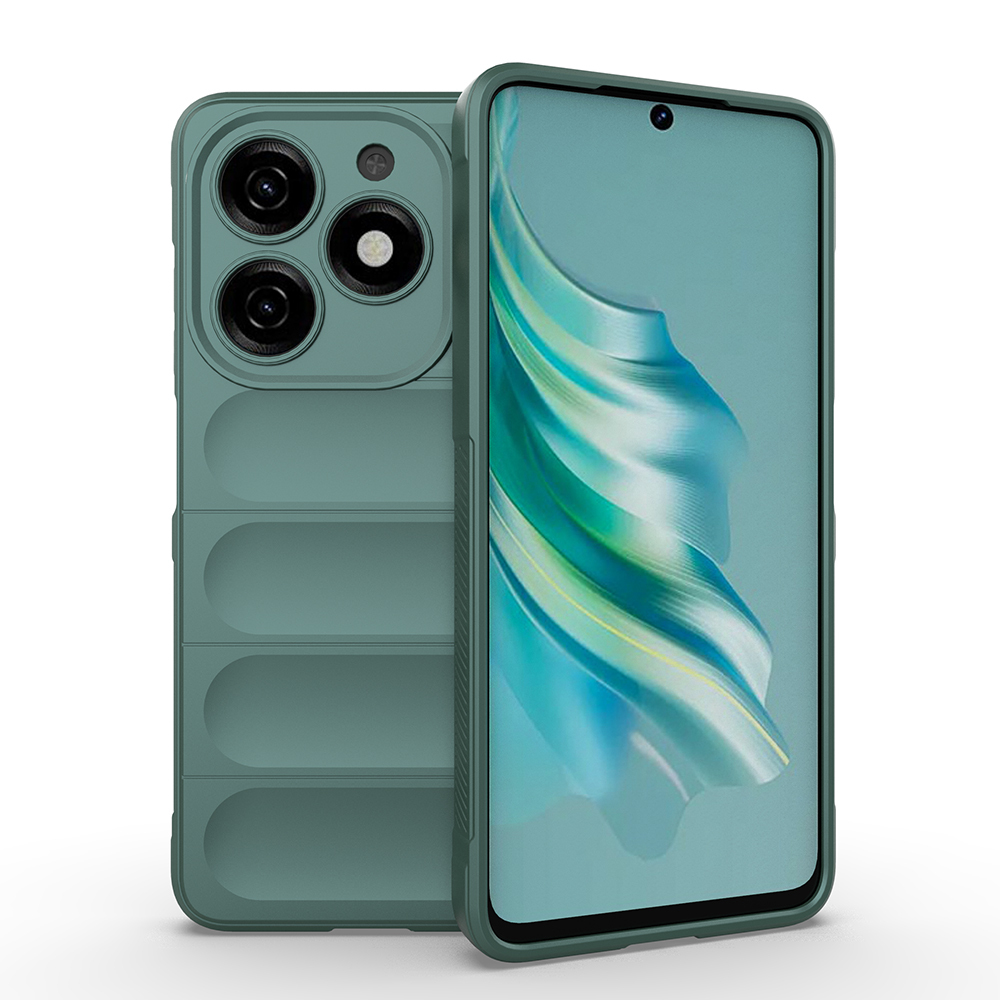 Tecno Spark 20C Kılıf Esnek TPU Oyuklu Arka Yüzey Tasarımlı Zore Etnik Silikon Kapak - 4