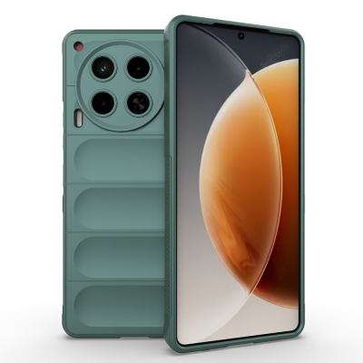 Tecno Spark 30 4G Case Flexible TPU Hollow Back Surface Design Zore Ethnic Silicone Cover Dark Green