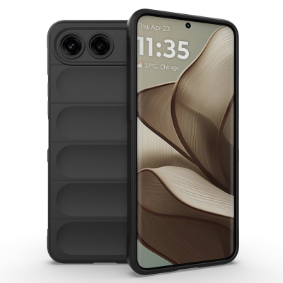 Tecno Spark 40 5G Case Flexible TPU Hollow Back Design Zore Ethnic Silicone Cover Black