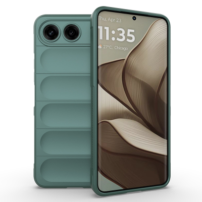 Tecno Spark 40 5G Case Flexible TPU Hollow Back Design Zore Ethnic Silicone Cover Dark Green