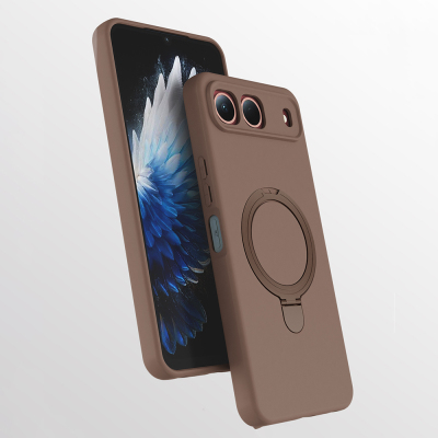 Tecno Spark 40 5G Case with M-safe Charging Stand and Zore Samara Cover Desert Gold