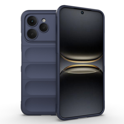 Tecno Spark 40 Case Flexible TPU Hollow Back Surface Design Zore Ethnic Silicone Cover Navy blue