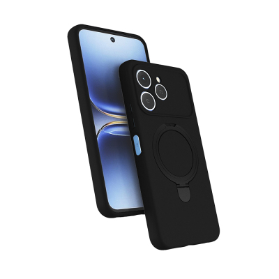 Tecno Spark 40 Case M-safe Charging Stand Zore Samara Cover Black