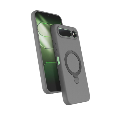 Tecno Spark 50 5G Case Zore Samara Cover with M-safe Charging Feature and Stand Titanyum-Gri