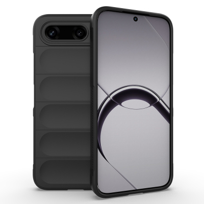 Tecno Spark 50 5G Kılıf Esnek TPU Oyuklu Arka Yüzey Tasarımlı Zore Etnik Silikon Kapak Siyah