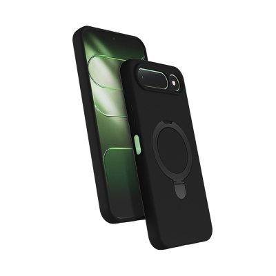 Tecno Spark 50 5G Kılıf M-safe Şarj Özellikli Standlı Zore Samara Kapak Siyah