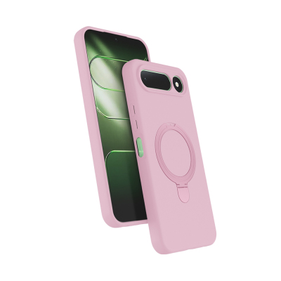 Tecno Spark 50 5G Kılıf M-safe Şarj Özellikli Standlı Zore Samara Kapak Pembe