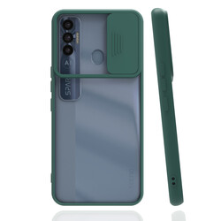 Tecno Spark 7 Pro Case Zore Lensi Cover Dark Green