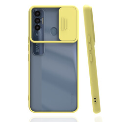 Tecno Spark 7 Pro Case Zore Lensi Cover Yellow