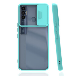 Tecno Spark 7 Pro Case Zore Lensi Cover Turquoise