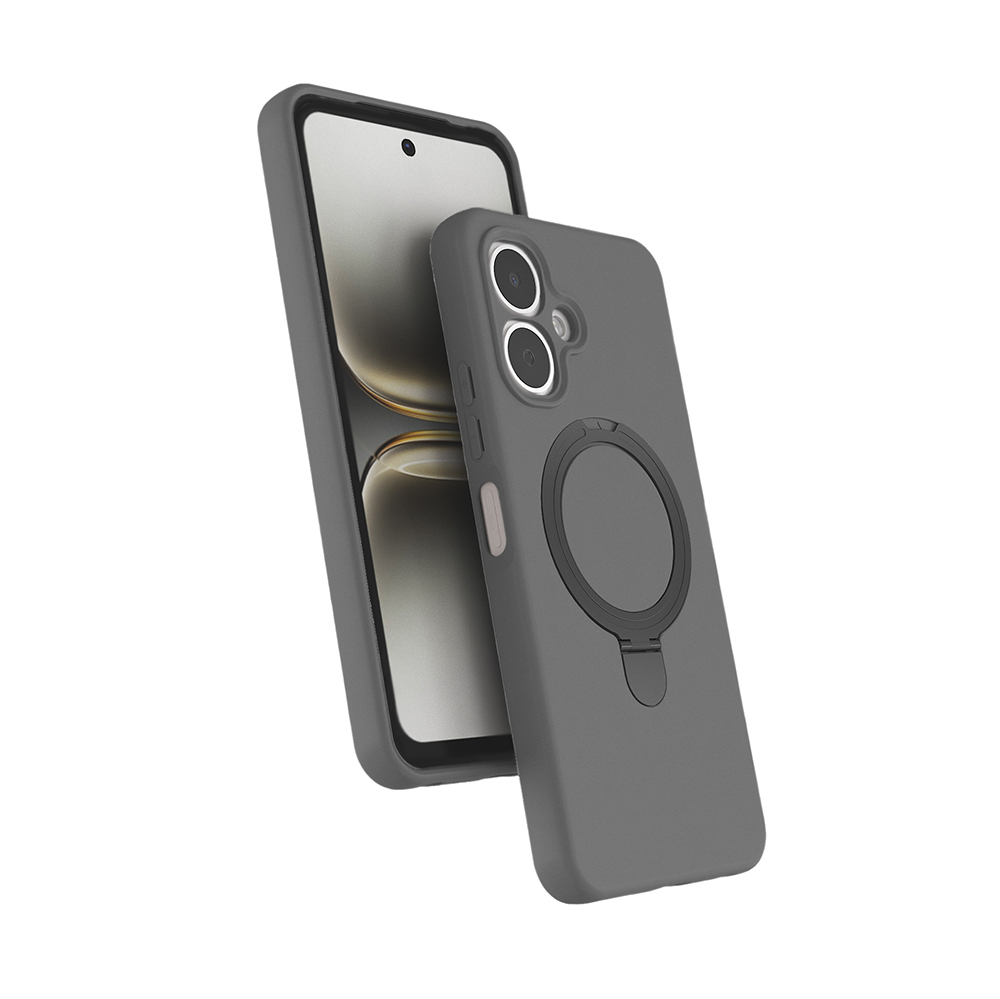 Tecno Spark Go 2 Kılıf M-safe Şarj Özellikli Standlı Zore Samara Kapak - 3