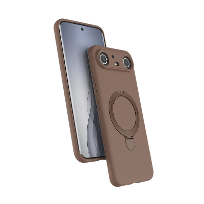 Tecno Spark Slim 5G Case with M-safe Charging Stand and Zore Samara Cover Desert Gold