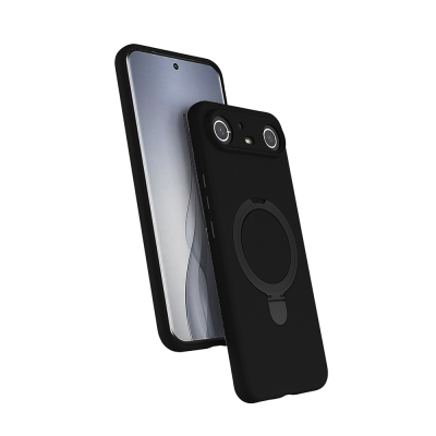 Tecno Spark Slim 5G Case with M-safe Charging Stand and Zore Samara Cover Black