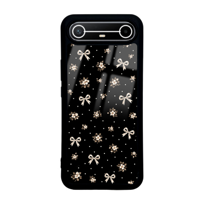 Tecno Spark Slim 5G Kılıf Kamera Korumalı Desenli Zore Lusi Kapak Gold Fiyonk